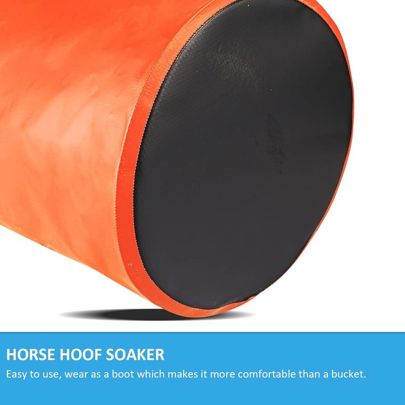 CareMaster Hoof Soaking Boot for Horse Hoof Wrapped EVA Padded Soaker Bag Equine Soaking Boot Easy Use for Hooves Care Icing Bucket Soaker Sack with 2 Elastic Bands - Image 3